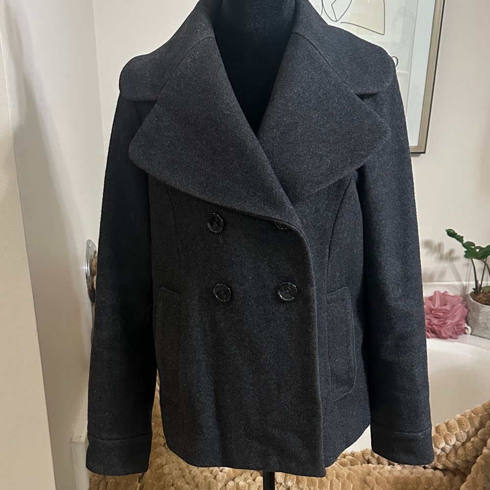 Banana Republic Black Peacoat